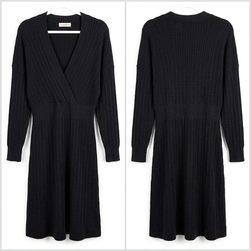 Lucky Brand Black Long Sleeve Dress